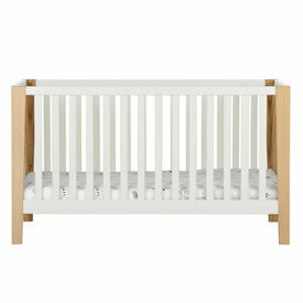 Pack lit bb blanc et bois avec matelas Olympe