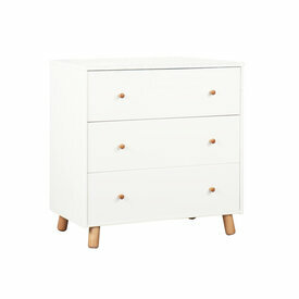 Commode blanche et bois naturel Gabby