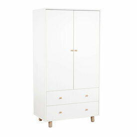 Armoire blanche et bois naturel Gabby