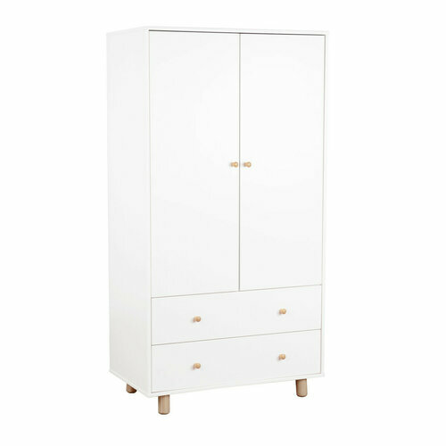 Armoire blanche et bois naturel Gabby