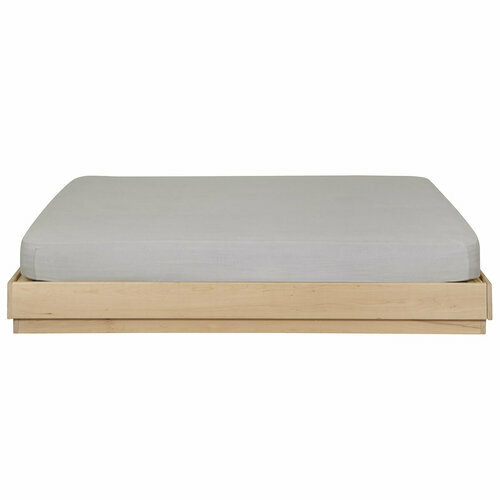 Vue de face Pack lit Baya avec matelas en bois massif de Htre