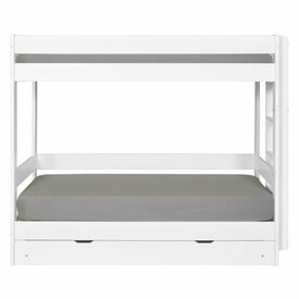 Vue de face du pack lit superpos avec tiroir et matelas RAVI blanc