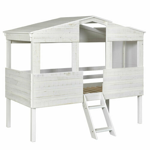 Lit cabane Roby Blanc - Sans matelas