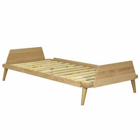 Lit 1 place sans matelas en bois massif Karl