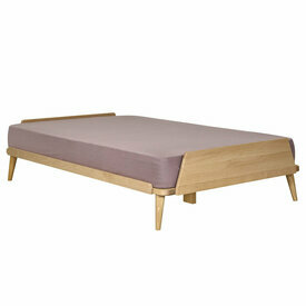 Pack lit avec matelas en bois massif Karl 