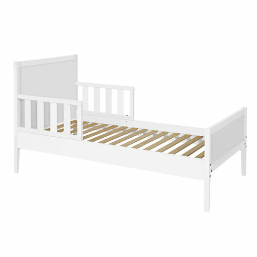 Lit enfant Tina sans matelas en bois massif coloris blanc