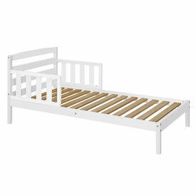 Lit enfant Misuna sans matelas en bois massif coloris blanc