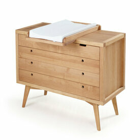 Commode 4 tiroirs plan  langer centr Marley coloris noisette