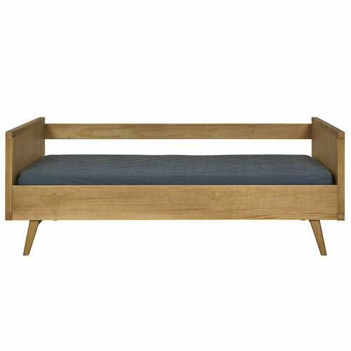 Vue de face du pack lit banquette avec matelas Marley coloris noisette