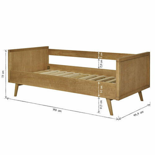 Schma dimensionnel du Lit banquette Marley