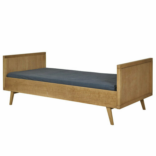 Lit banquette avec matelas sans barriere Marley coloris noisette