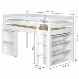 Dimensions Lit mi-hauteur combin Davon