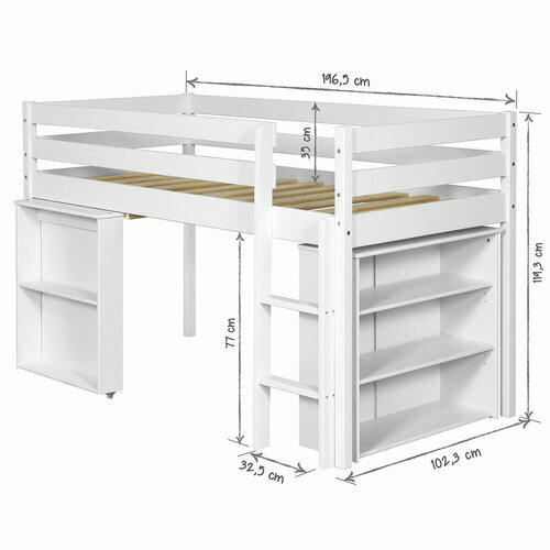 Dimensions Lit mi-hauteur combin Davon
