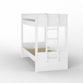 Lit superpos avec matelas Elora Blanc ct