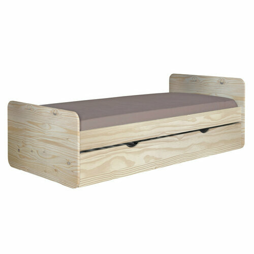 Pack lit gigogne avec 2 matelas Lupin bois