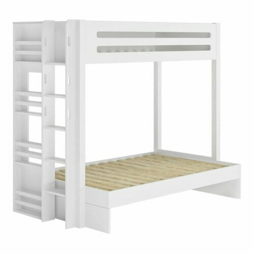 Pack lit superpos 3 places avec matelas Isa sans sommier  - Blanc