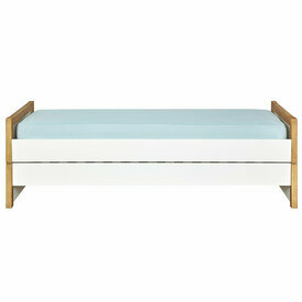 Vue de face - Pack lit gigogne avec matelas Holaf