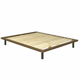 Lit 2 places sans matelas Maki - Noyer