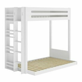 Pack lit superpos 3 places Montessori  avec matelas Isa sans sommier  - Blanc