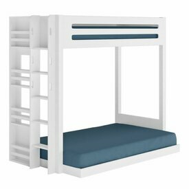 Pack lit superpos 3 places Montessori  avec matelas Isa - Blanc