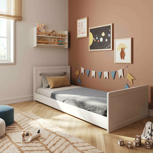Ambiance - Version bas - Pack lit volutif avec matelas Peter, Blanc