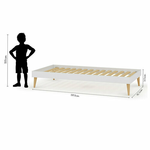 Dimensionnel - Lit enfant avec pieds Darla Dimensionnel - Lit enfant avec pieds Darla