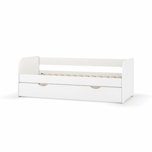 Lit banquette Gigogne avec sommier apparent Ezra Blanc