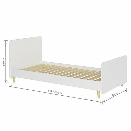Schma dimensionnel - Lit enfant avec pieds Lilow