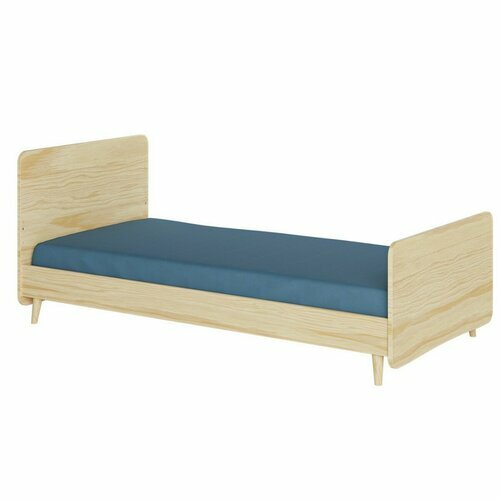 Pack lit enfant avec pieds et matelas Lilow Bois