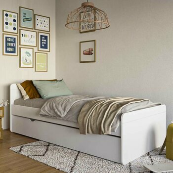 Pack lit gigogne avec 2 matelas Lilow