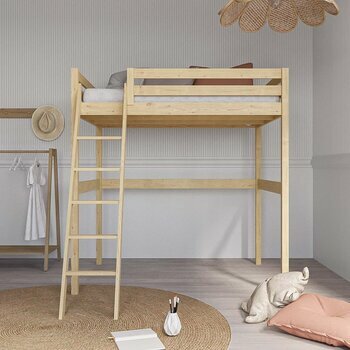 Pack lit mezzanine 2 places avec matelas Aaron