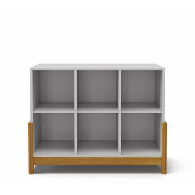 tagre 6 cubes horizontale Kenan, Blanc et bois