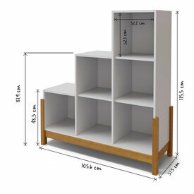 Schma dimensionnel - tagre de rangement escalier Kenan