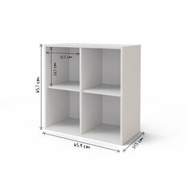 Schema dimensionnel - Meuble de rangement 4 cases Kenan