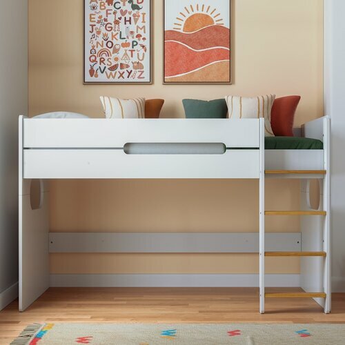 Ambiance - Vue de face - Pack lit mi-hauteur avec le matelas LEJI