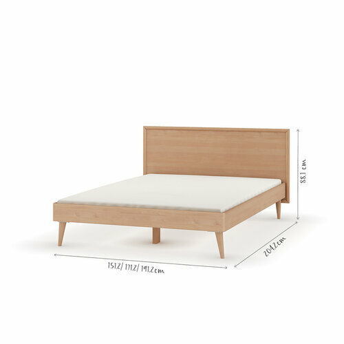 Schma dimensionnel - Pack lit avec matelas Mia