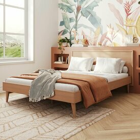 Ambiance - Vue de 3/4 -  Pack lit avec matelas Mia
