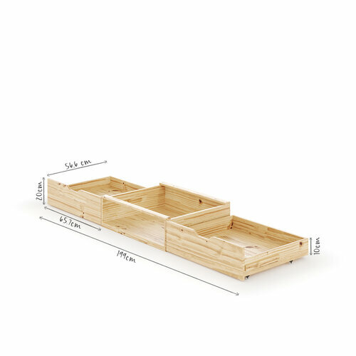 Schma dimensionnel - tiroirs coloris bois