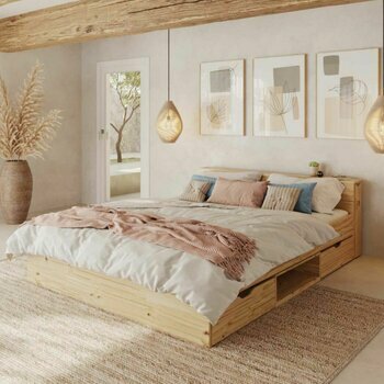 Pack lit avec 2 tiroirs et matelas Judy