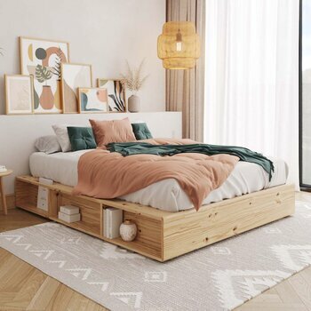 Pack lit avec rangements et matelas Hoggy