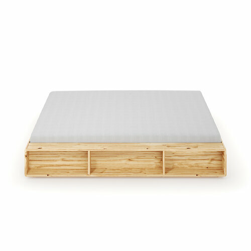 Vue de profil - Pack lit avec rangements et matelas Hoggy