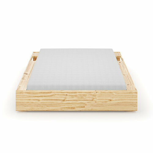 Vue de face - Pack lit avec rangements et matelas Hoggy