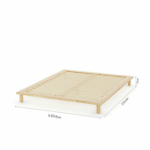 Schma dimensionnel - Lit 2 places futon Paolo Bois massif