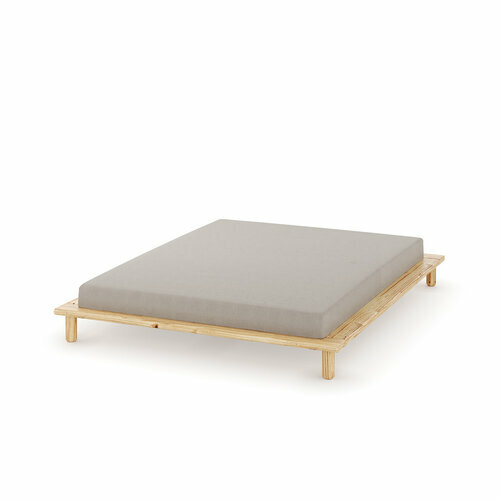 Lit 2 places futon Paolo prsent avec un matelas en  Bois massif