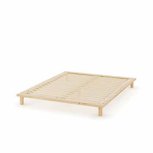 Lit 2 places futon Paolo avec sommier apparent en Bois massif