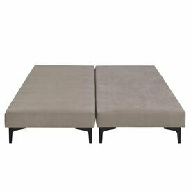 Vue de face - Lot de 2 sommiers tapissiers Hiliana lin