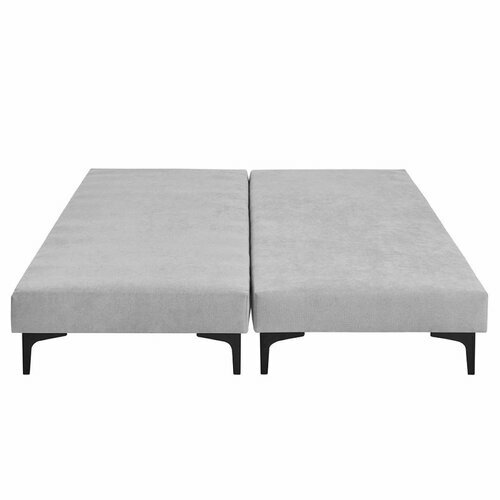 Vue de face - Lot de 2 sommiers tapissiers Hiliana gris