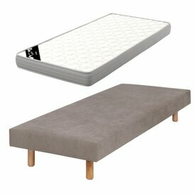 Pack sommier tapissier avec matelas Habby lin