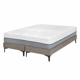 Pack de 2 sommiers tapissiers avec matelas Hiliana lin