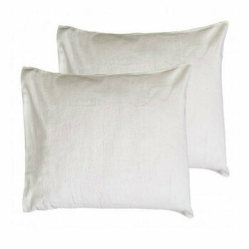 Lot de 2 Prot&egrave;ge-oreillers C&ocirc;me